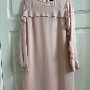 Banana Republic Pink Ruffled Bishop Sleeve Dress